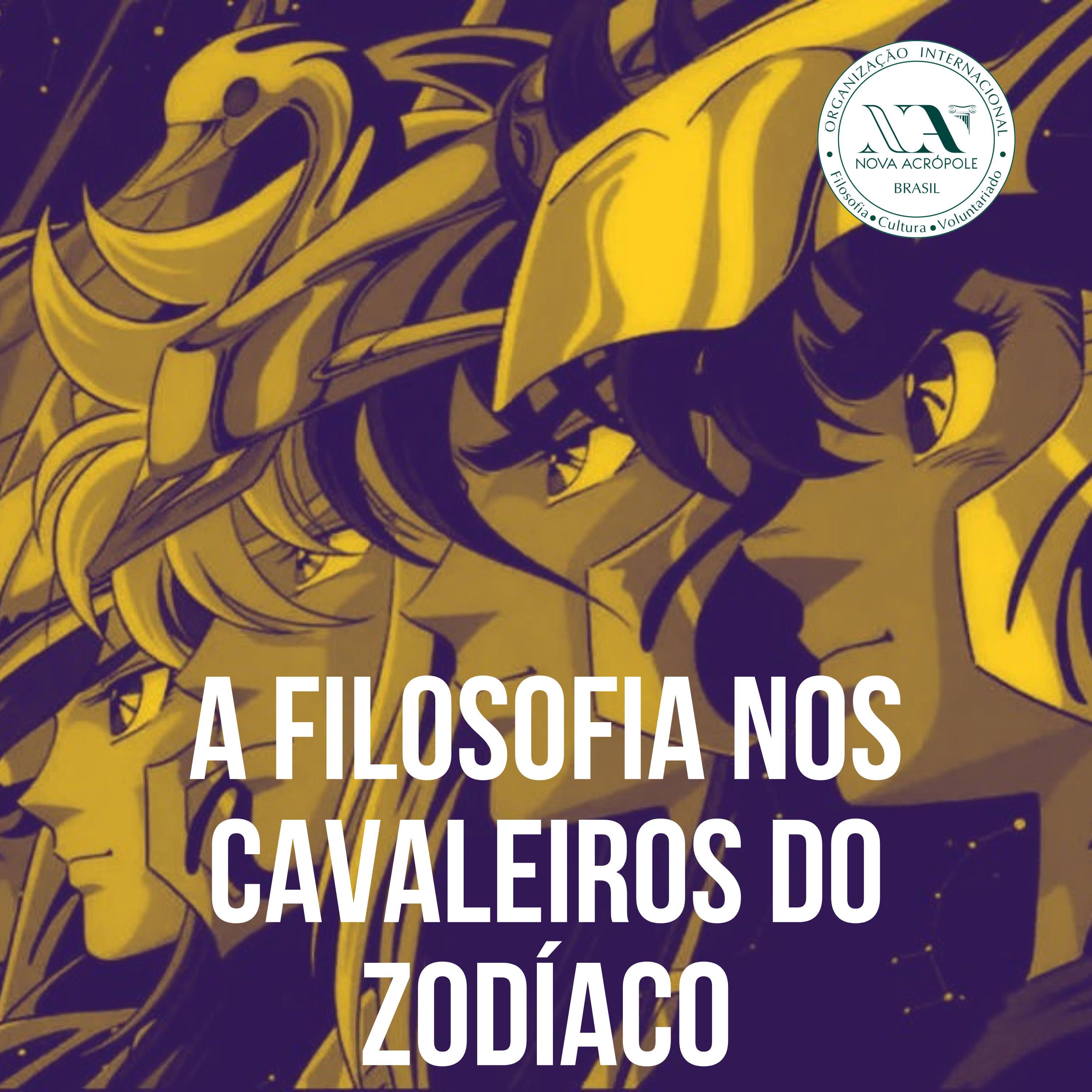 Logomarca do A filosofia nos Cavaleiros do Zodíaco