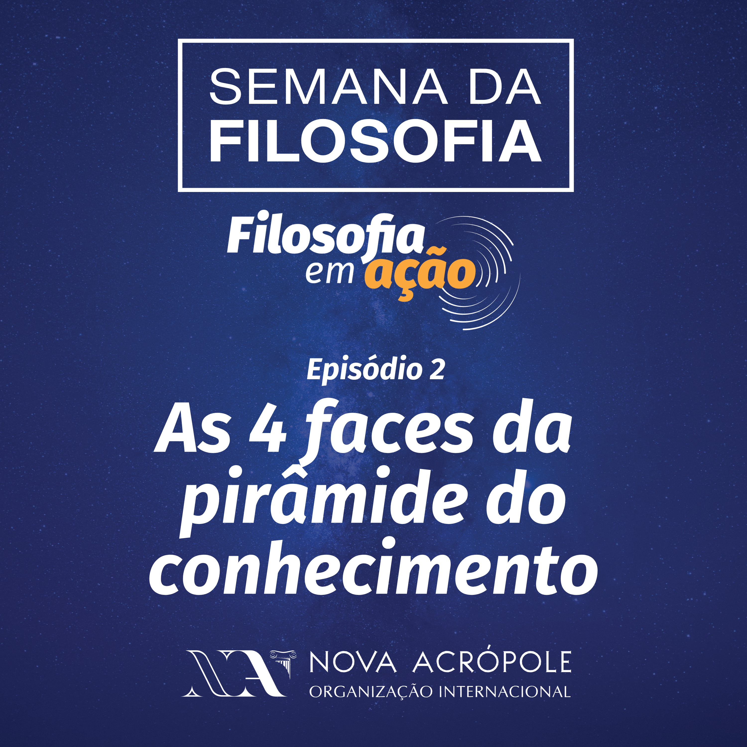 Logomarca do As 4 faces da pirâmide do conhecimento